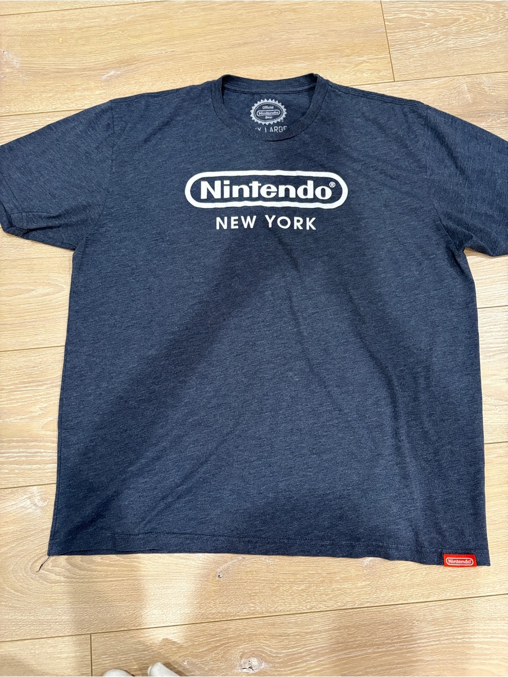 Nintendo Official Seal Tee - Charcoal & White